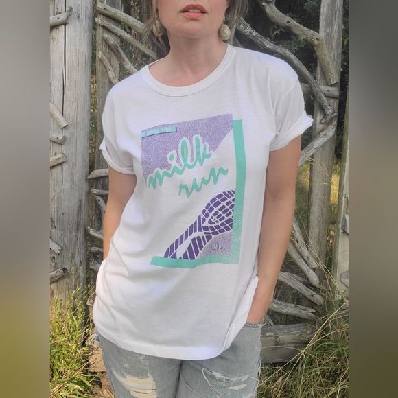 Vintage Other - The Milk Run 1989 BC School Sports Vintage T-Shirt Tee Shirt Sz L